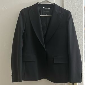Weekend Max Mara Black Virgin Wool Tailored Blazer US2